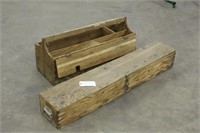 (2) Wood Tool Boxes, Approx 36"x14"x11" & 54"x9"x8