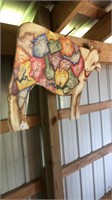 Wooden town map cow