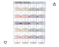 VITEVER 24-Pack Glass Baby Food Storage