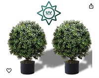 Set of 2-Pre-Potted 24 Inch High Artificial