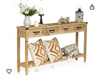 RUSTOWN Farmhouse Console Table with 4 Drawer,