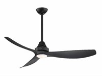 Levanto 52 In. Led R Matte Black Ceiling Fan