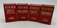 Vintage Ben-Hur Spice Packaging - Basil, Bay Leave