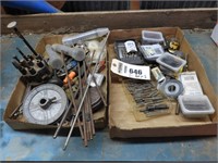 (2) boxes of tools including drill bits & more
