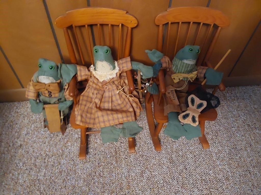 (3) frogs with rockers