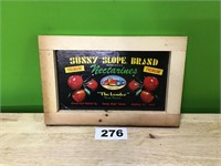 Vintage Sunny Slope Brand Nectarine Wall Art