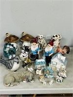 collection of resin yard ornaments