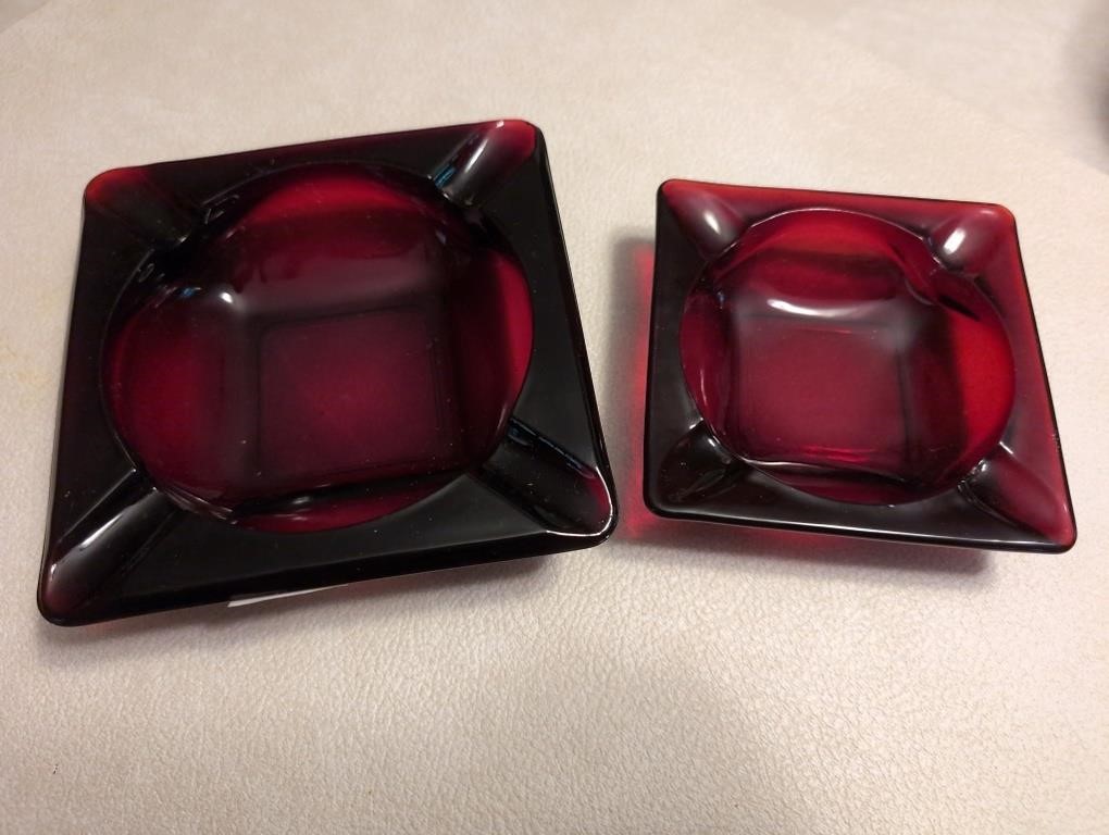 Red ashtrays