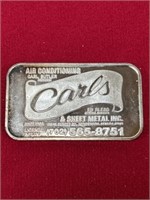 Carls advertising 1 Troy ounce 999 pure silver
