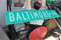 BALTIMORE AVE. ROD SIGN