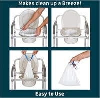 HASSLE FREE COMMODE LINERS 200 BAGS