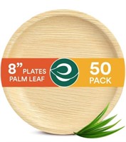 ECO SOUL 100% COMPOSTABLE 8 INCH ROUND PALM LEAF
