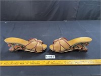 Hand Carved Asian Dragon Shoes