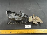 Cast Iron Sleigh, Eagle Finial