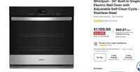 Whirlpool - 30"Built-In Single Electric Wall Oven