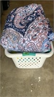 Laundry Basket with Blankets
