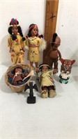 Vintage Native American Carlson doll lot.  Some
