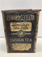 Large 28LB Edwards Ensign Tea Tin