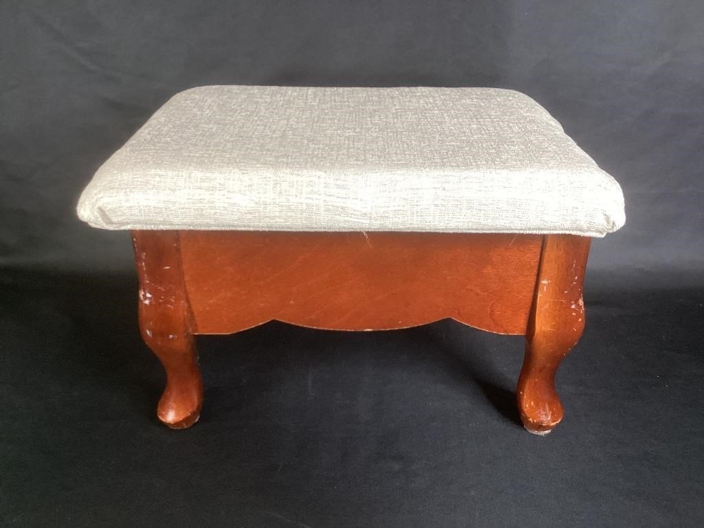 Mahogany Foot Stool with Storage