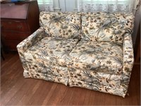 Settee Couch with Floral Upholstery