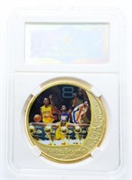 Kobe Bryant 24kt Gold Leaf Memorial Medallion