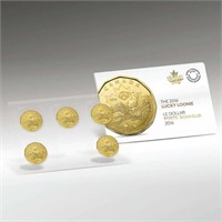 RCM 2016 Lucky Loonie Coin Folio x 5 UNC Coins 1