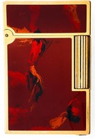 DUPONT Lighter, Brown, Red, & Black Lacquer - Appr