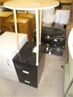 2 Drawer File Cabinet & 3 Legged Table Stand
