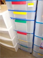 Poly 6 Drawer Rolling Storage System