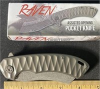 Raven Assisted Opening 4 Inch Pocket Knife