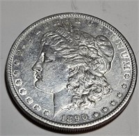 1890 s AU Grade Morgan Silver Dollar -$68 CPG