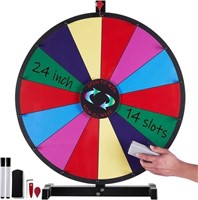 VEVOR 24 inch Spinning Prize Wheel, 14 Slots