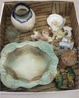 Box Of Decorative Ceramics & Glassware