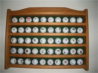 50 Advertising Golf Balls W/ Display Shelf