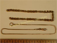 Pair Antique Watch Fob Chains 10K