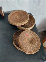 Pair of vintage thread baskets