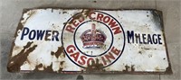 Red Crown Gasoline porcelain advertising sign