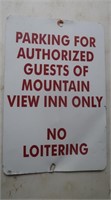 Mt. View Inn Parking Sign
