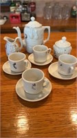 Vintage white miniature teaset 13 pieces
