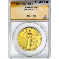2006-W 1oz. Gold $50 Eagle ANACS MS70