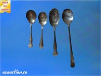 A lot of four miscellaneous silver plated spoons,