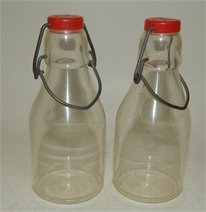 JSNY Clear Plastic Clamp Top Bottles