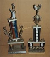 2 Vintage 1970's Bowling Championship Trophies
