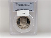 PCGS 1990-S PR69DCAM JFK Half $1