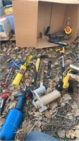 Misc Box of Hand Tools- pipe wrenches and more