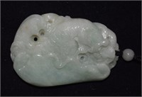 Carved Jade Fish/Dragon on String