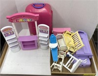 Barbie toy store and accessories