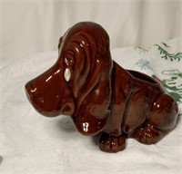 Vintage crying dog planter