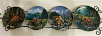 Set of 4 plates "Friends of the Forest" by David S