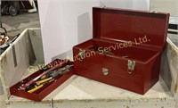 Red Tool Box w/ Assorted Tools